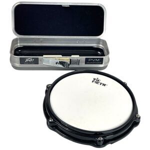 Vic Firth V200 Tunable Practice Pad and Peavey PVM Microphone Hardshell Case Lot